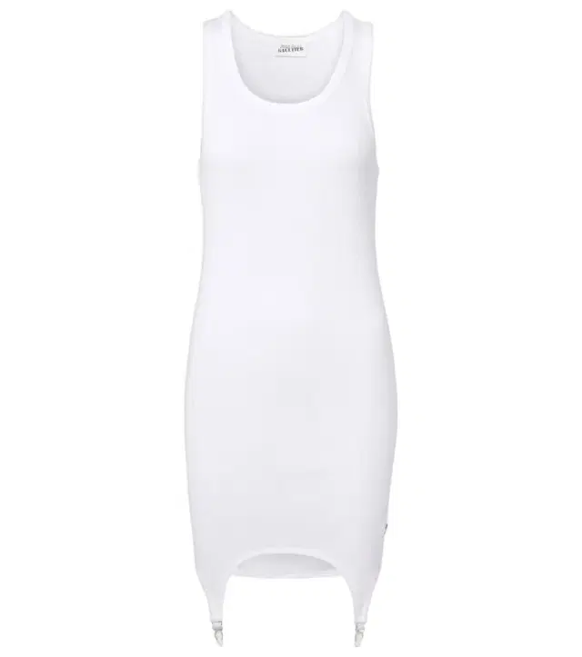 Jean Paul Gaultier Ribbed-knit cotton jersey minidress