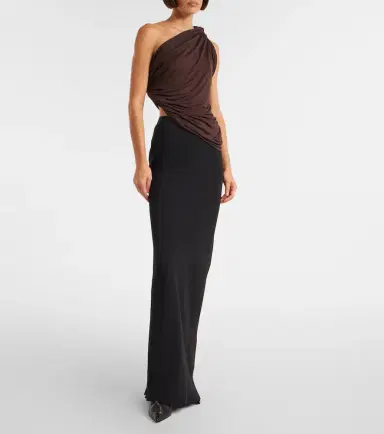 Rick Owens Draped knitted one-shoulder top | Thumbnail 2
