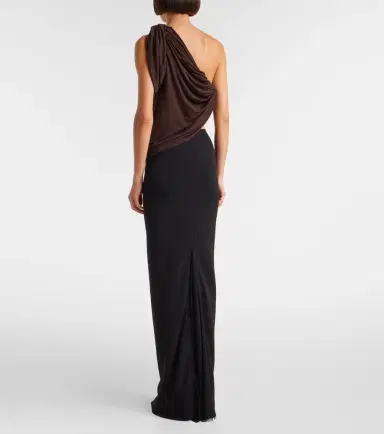 Rick Owens Draped knitted one-shoulder top | Thumbnail 3
