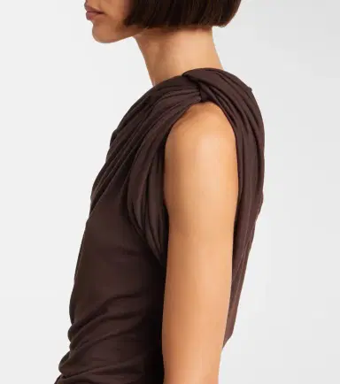Rick Owens Draped knitted one-shoulder top | Thumbnail 5
