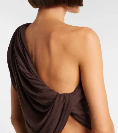 Rick Owens Draped knitted one-shoulder top | Thumbnail 6