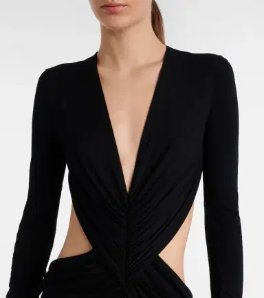 Rick Owens Poppy ruched open-back jersey gown | Thumbnail 3
