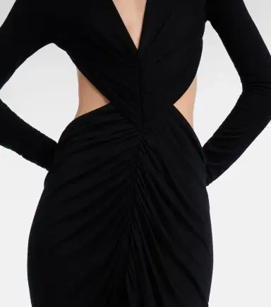 Rick Owens Poppy ruched open-back jersey gown | Thumbnail 4
