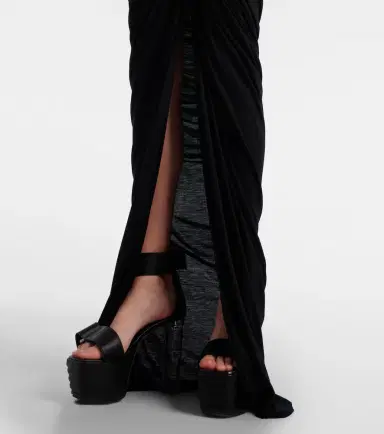 Rick Owens Poppy ruched open-back jersey gown | Thumbnail 5