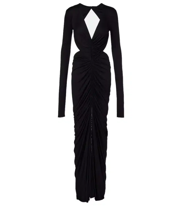 Rick Owens Poppy ruched open-back jersey gown