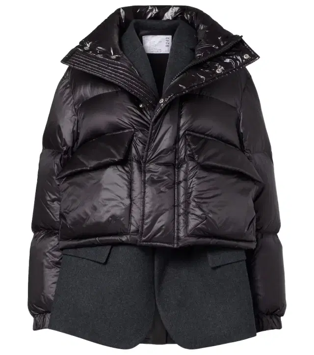 Sacai Layered wool down jacket