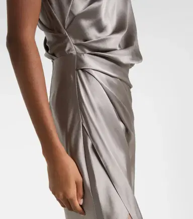 The Sei Draped silk satin gown | Thumbnail 2
