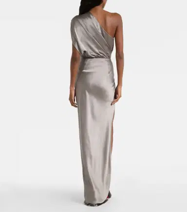 The Sei Draped silk satin gown | Thumbnail 5