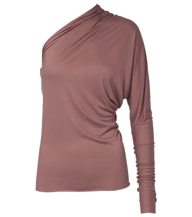 Rick Owens Diana one-shoulder jersey top