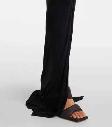 Rick Owens Poppy LS ruched jersey maxi skirt | Thumbnail 4