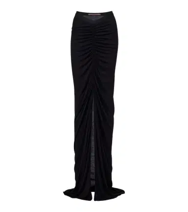 Rick Owens Poppy LS ruched jersey maxi skirt | Thumbnail 1