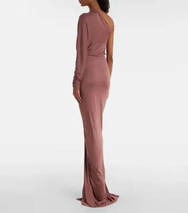 Rick Owens Poppy LS ruched jersey maxi skirt | Thumbnail 5