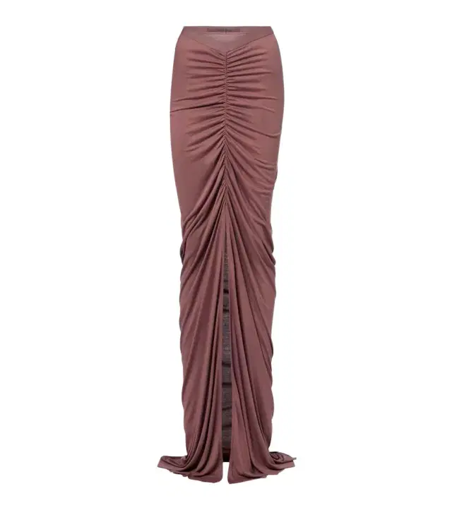 Rick Owens Poppy LS ruched jersey maxi skirt