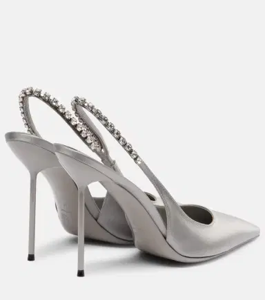 Paris Texas Lidia 105 embellished satin slingback pumps | Thumbnail 2 Paris Texas Lidia 105 embellished satin slingback pumps | Thumbnail 2