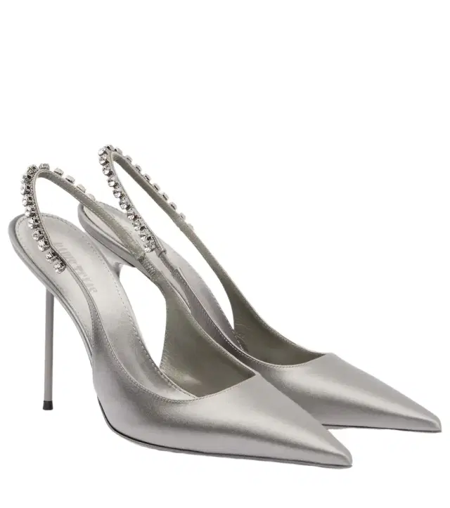 Paris Texas Lidia 105 embellished satin slingback pumps