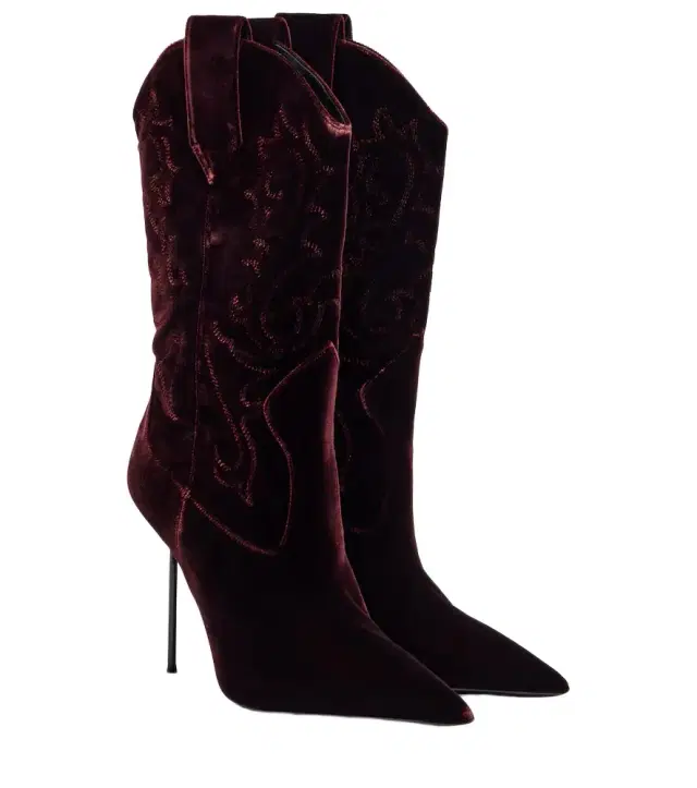 Paris Texas Lidia 105 velvet mid-calf boots