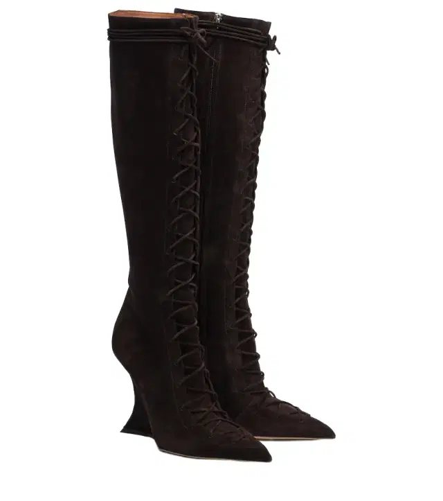 Paris Texas Nina 105 suede knee-high boots