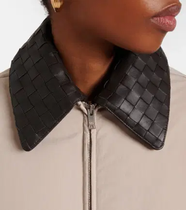 Bottega Veneta Intrecciato leather-trimmed down jacket | Thumbnail 5 Bottega Veneta Intrecciato leather-trimmed down jacket | Thumbnail 5