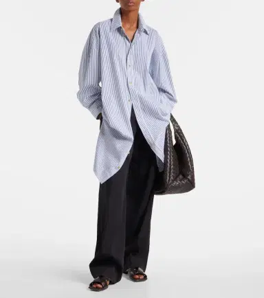 Bottega Veneta Striped cotton poplin shirt | Thumbnail 2