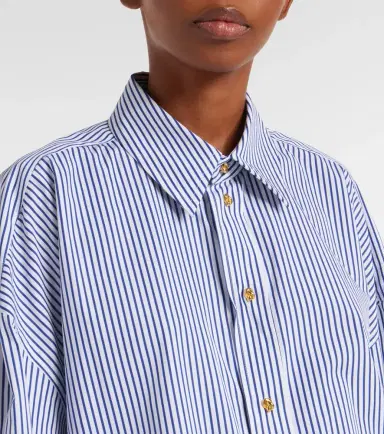Bottega Veneta Striped cotton poplin shirt | Thumbnail 5
