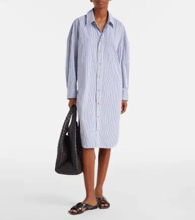 Bottega Veneta Striped cotton poplin shirt | Thumbnail 6