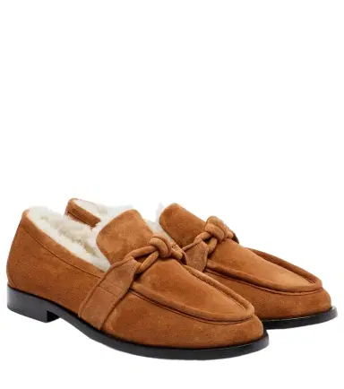 Bottega Veneta Astaire shearling-lined suede loafers | Thumbnail 1 Bottega Veneta Astaire shearling-lined suede loafers | Thumbnail 1