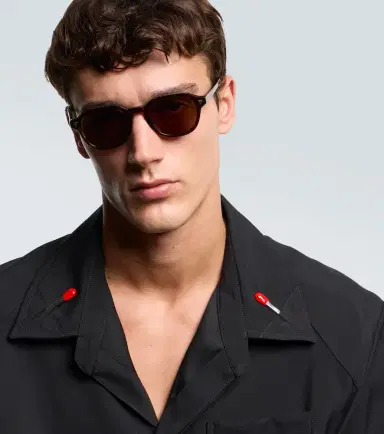 Bottega Veneta Triangle Stud round sunglasses | Thumbnail 3