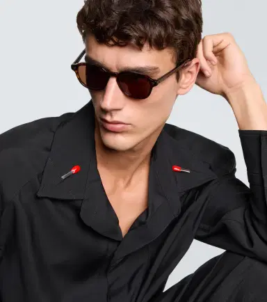 Bottega Veneta Triangle Stud round sunglasses | Thumbnail 4
