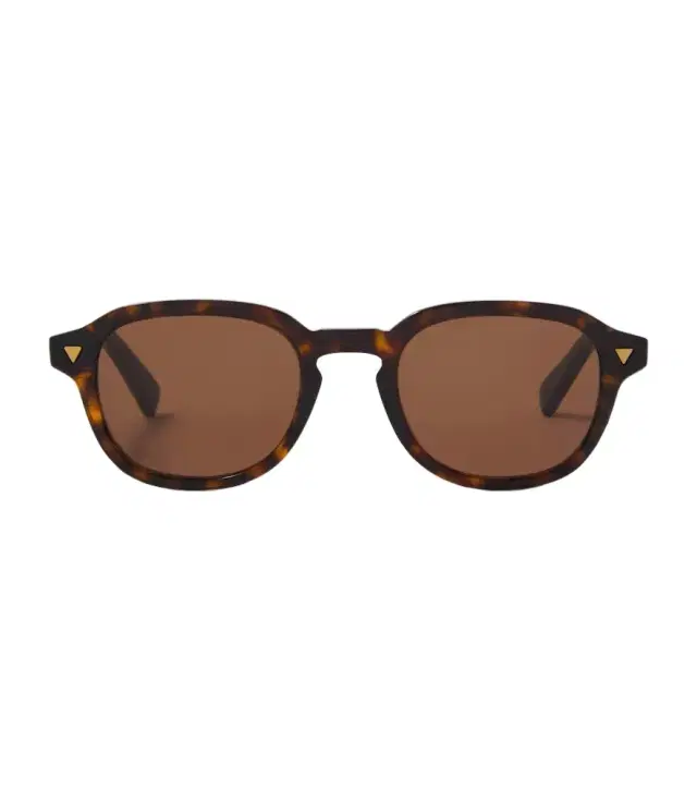 Bottega Veneta Triangle Stud round sunglasses