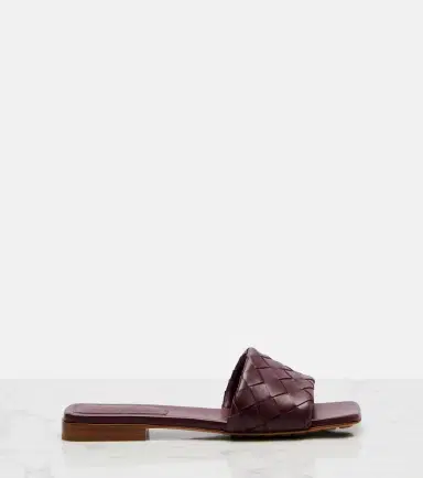 Bottega Veneta Parco Intrecciato leather slides | Thumbnail 3