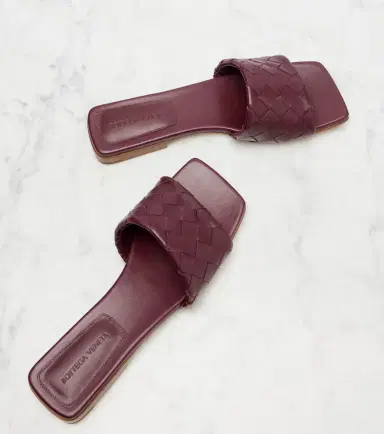 Bottega Veneta Parco Intrecciato leather slides | Thumbnail 4