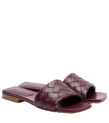 Bottega Veneta Parco Intrecciato leather slides | Thumbnail 1