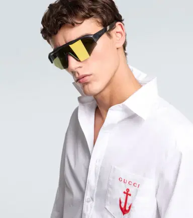 Gucci Logo shield sunglasses | Thumbnail 3