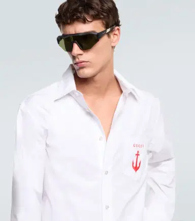 Gucci Logo shield sunglasses | Thumbnail 4