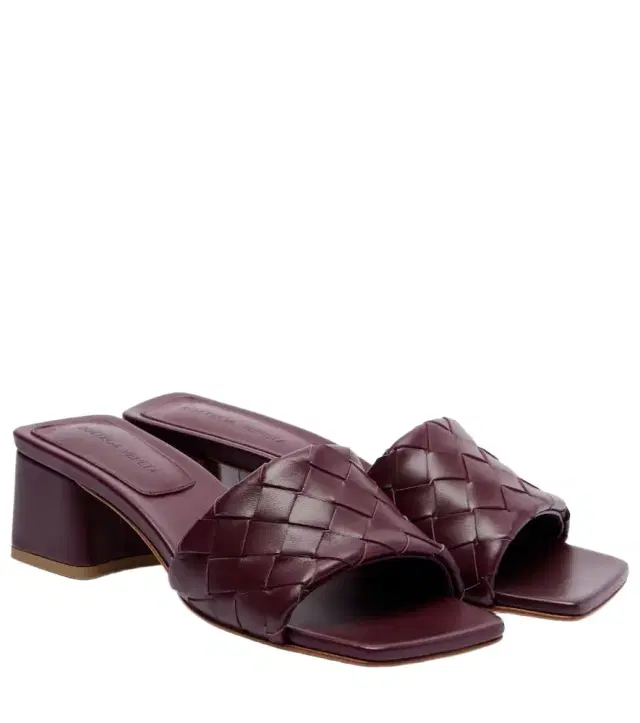 Bottega Veneta Parco 45 Intrecciato leather mules