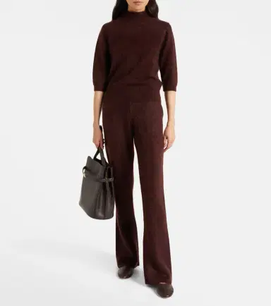 Dorothee Schumacher Fluffy Statement wool and cashmere-blend flared pants | Thumbnail 3