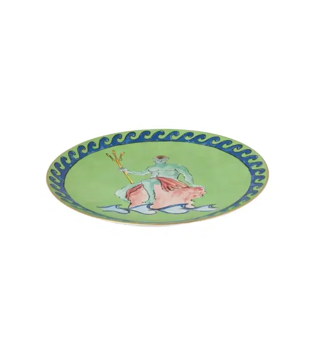 Ginori 1735 Il Viaggio di Nettuno porcelain charger plate by Luke Edward Hall