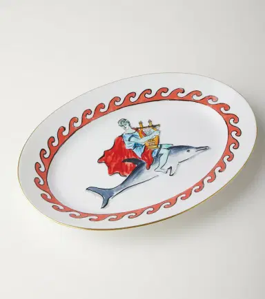 Ginori 1735 Il Viaggio di Nettuno platter by Luke Edward Hall | Thumbnail 3