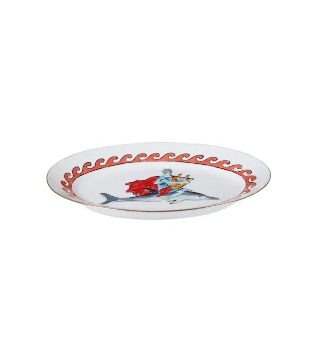 Ginori 1735 Il Viaggio di Nettuno platter by Luke Edward Hall