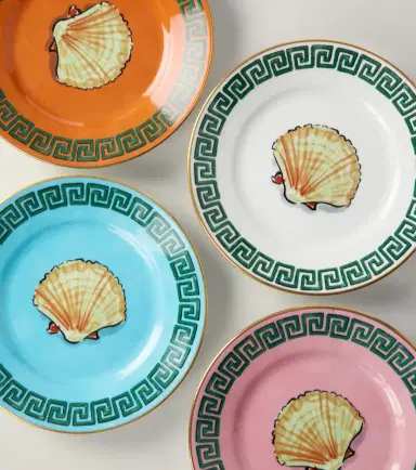 Ginori 1735 Il Viaggio Di Nettuno set of 4 bread plates by Luke Edward Hall | Thumbnail 2