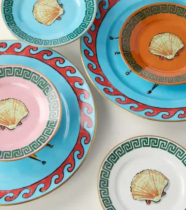 Ginori 1735 Il Viaggio Di Nettuno set of 4 bread plates by Luke Edward Hall | Thumbnail 3