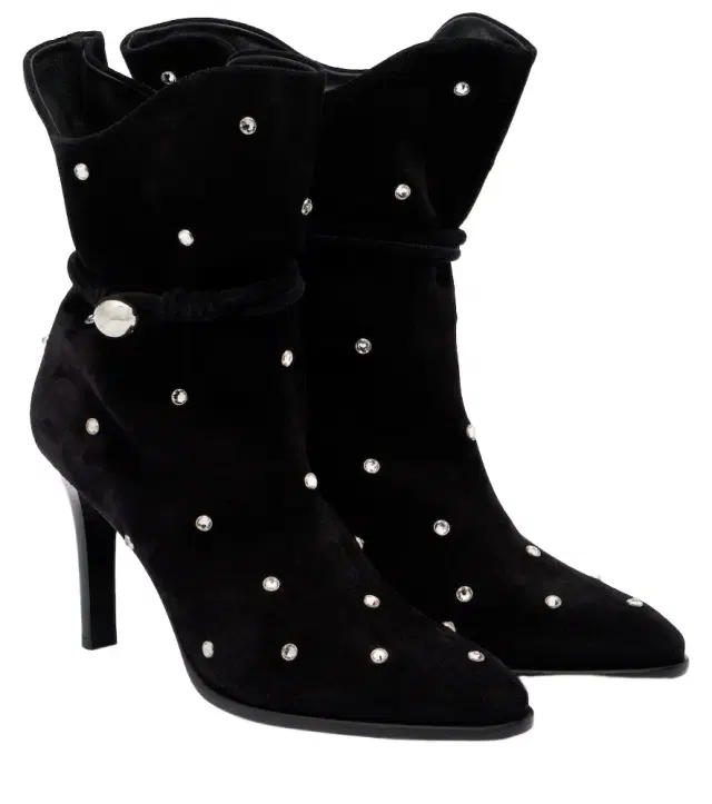 Isabel Marant Lolya 90 embellished suede ankle boots