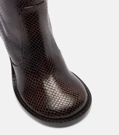 Dries Van Noten Snake-effect leather knee-high boots | Thumbnail 3