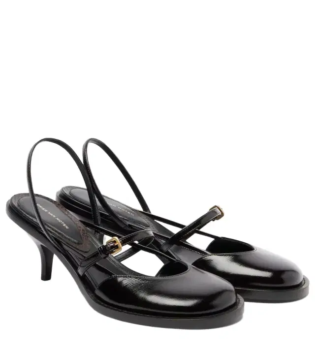 Dries Van Noten Leather slingback pumps