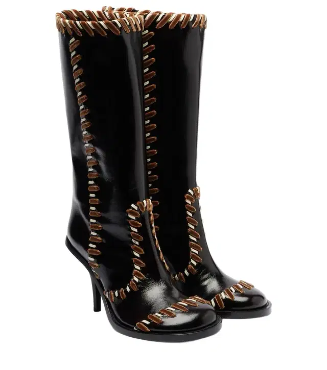 Dries Van Noten 90 embellished leather boots