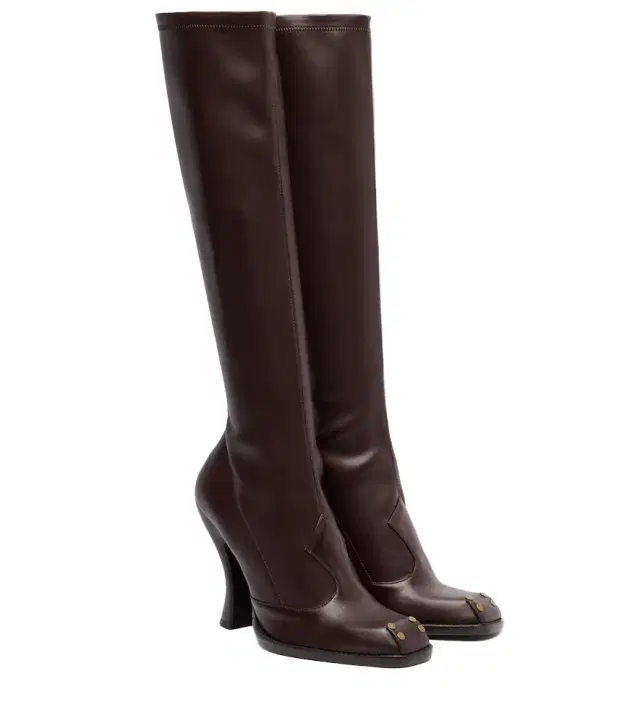 Etro Studded leather knee-high boots