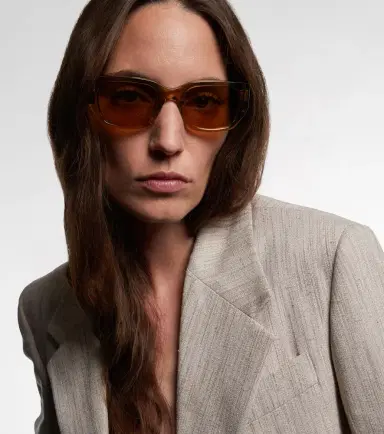 Bottega Veneta Intrecciato rectangular sunglasses | Thumbnail 5