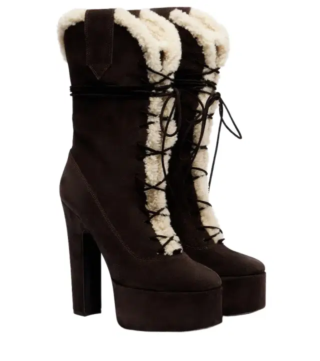 Paris Texas Malena 145 suede platform mid-calf boots