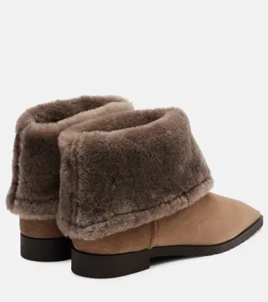 TOTEME Shearling-lined suede ankle boots | Thumbnail 4 TOTEME Shearling-lined suede ankle boots | Thumbnail 4