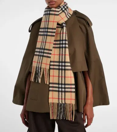 Burberry Check cashmere scarf | Thumbnail 5